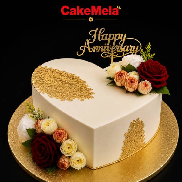 Golden Heart Cake | 2 Pound ✨ — cake delivery in Ranchi