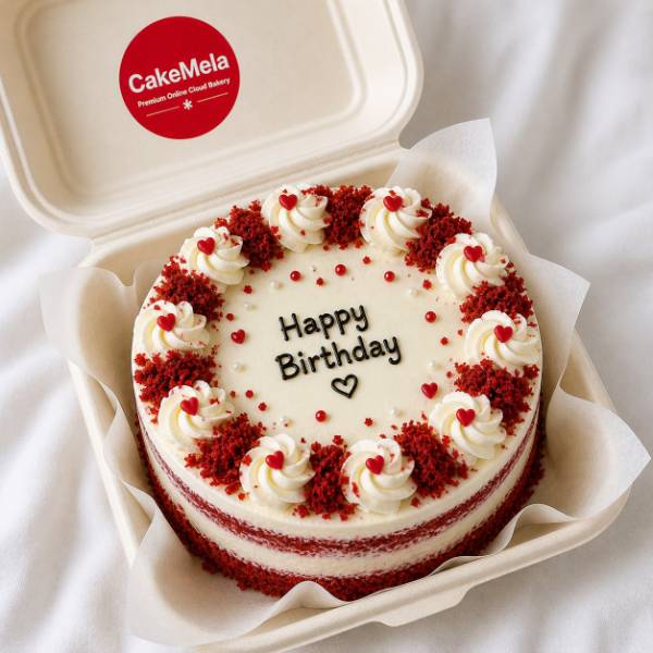Birthday Red Velvet Bento Cake — cake delivery in Ranchi