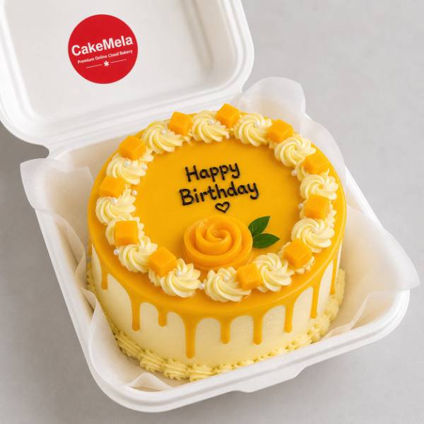 Mango Cream Bento Cake — cake delivery in Ranchi