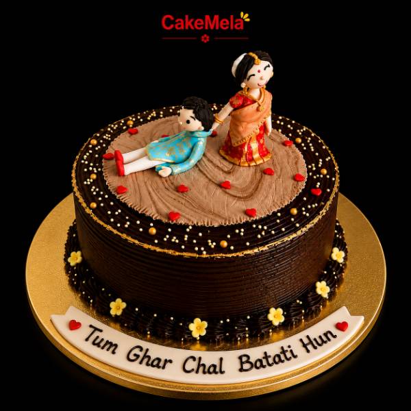 Chocolate Couple Cake | 2 Pound ❤️ — cake delivery in Ranchi