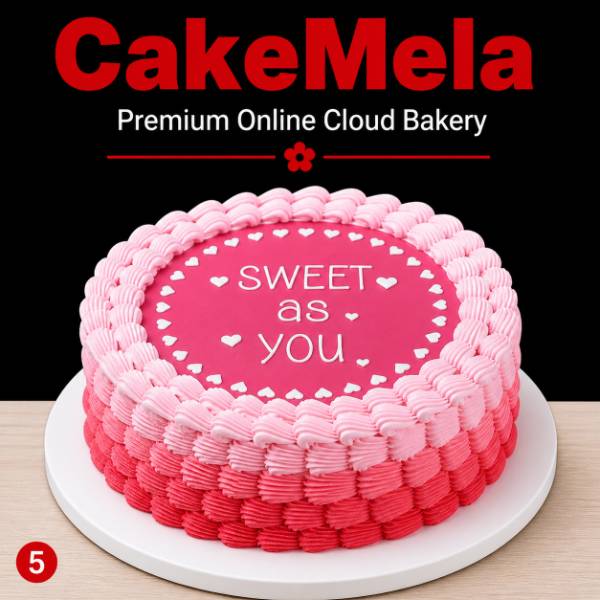 Sweet As You Pink Heart Cake — cake delivery in Ranchi