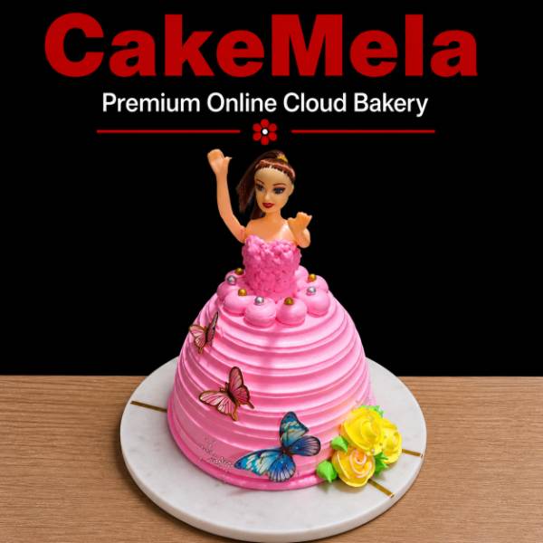 3 Pound Princess Doll Theme Cake — cake delivery in Ranchi