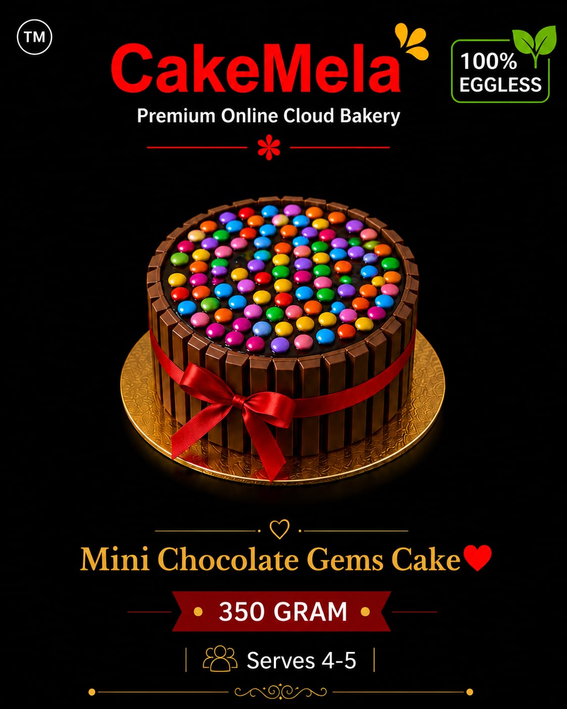 Mini Chocolate Gems Cake — cake delivery in Ranchi